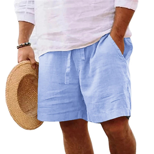 Men’s Cotton Drawstring Shorts – Lightweight Casual Gym & Beachwear