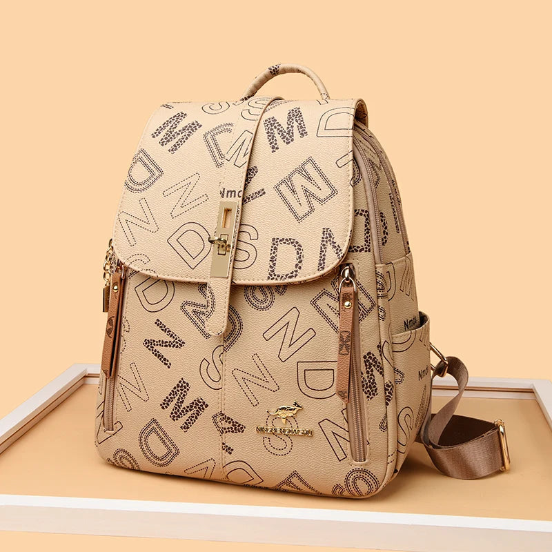 Printed Letter Leather HandBack