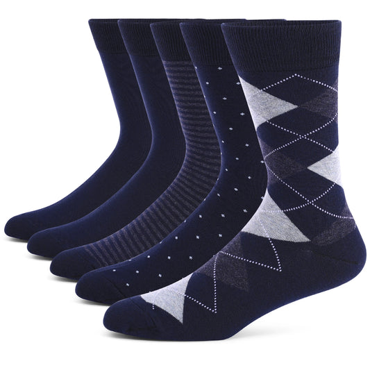 5 Pairs Men's Dress Socks (5 Pairs in a Pack)