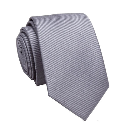 Business Jacquard Slim Tie – Classic British Solid Color