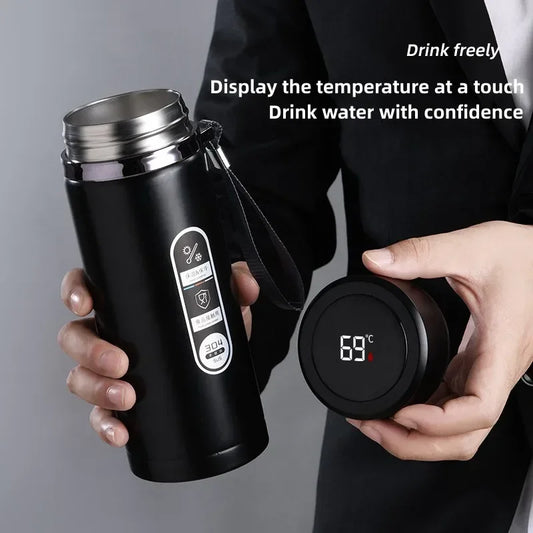 LED Temperature Display Thermos – 500/800/1000ML Stainless Steel Bottle