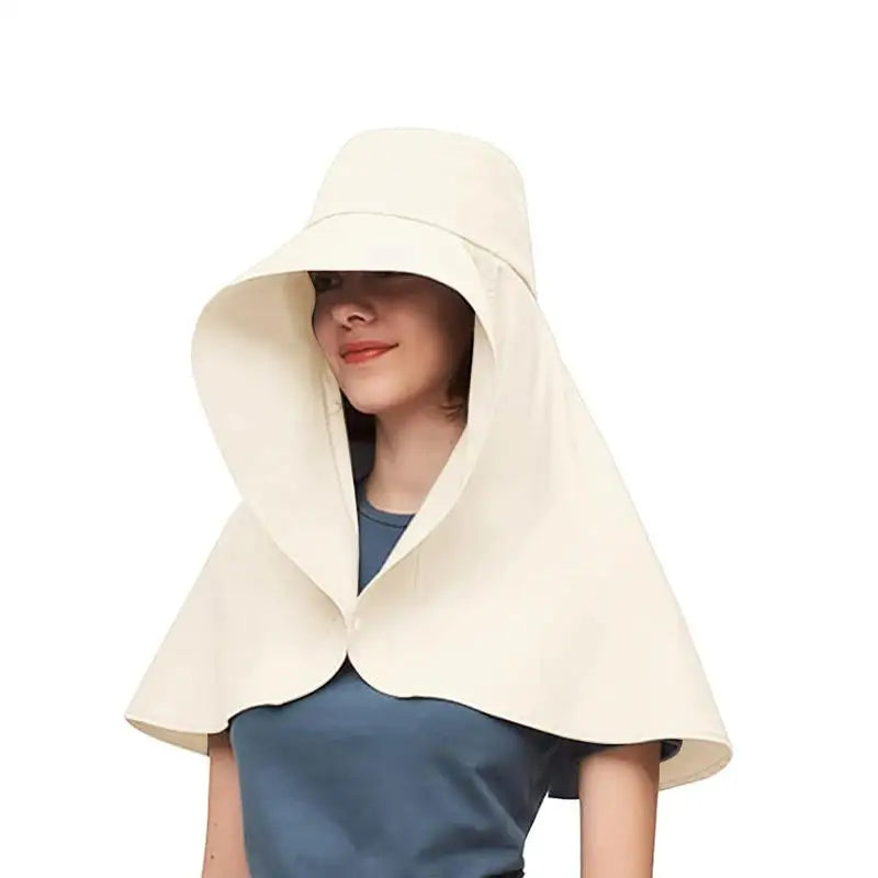 Women's UV Protection Sun Hat with Neck Flap – Wide Brim, Foldable, Lightweight & Breathable for Outdoor Use