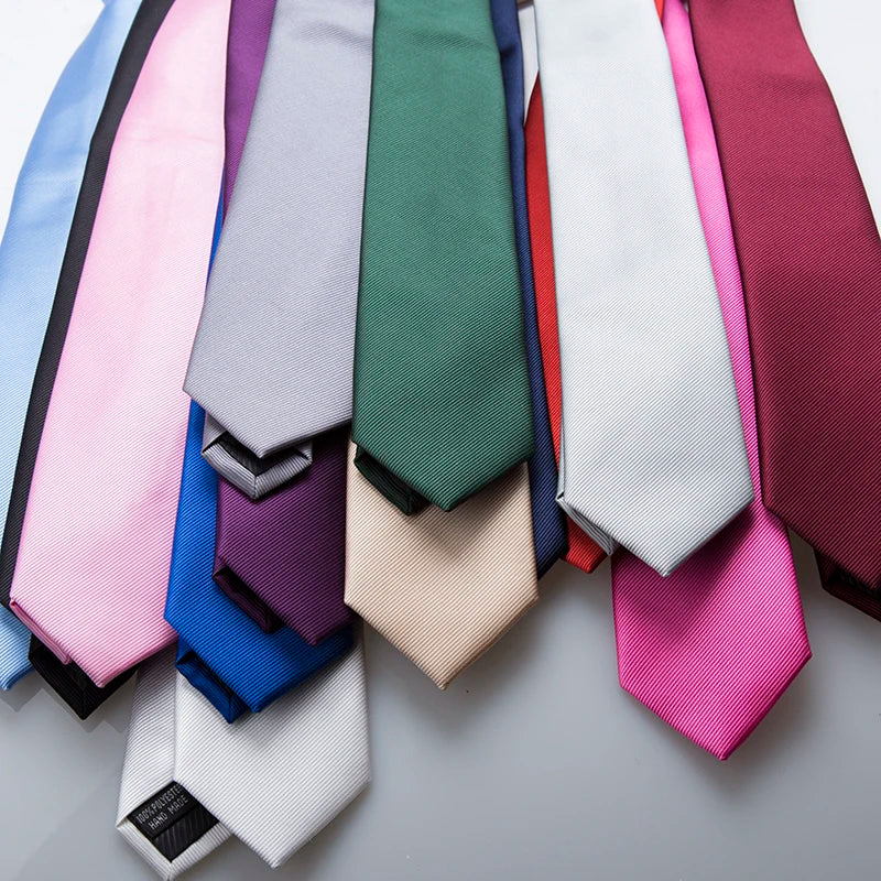 Business Jacquard Slim Tie – Classic British Solid Color