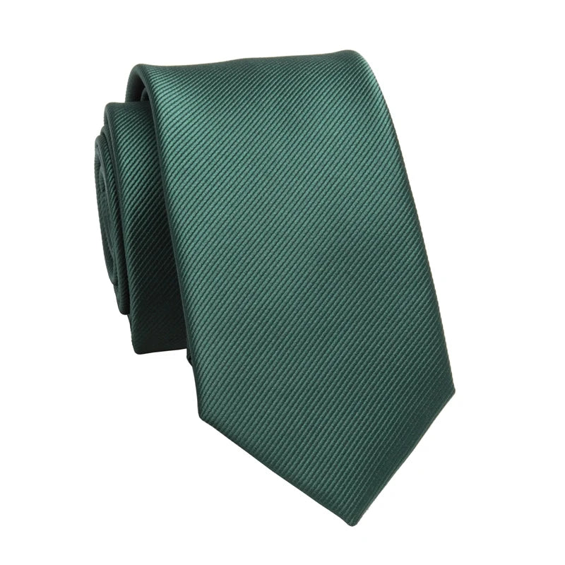 Business Jacquard Slim Tie – Classic British Solid Color