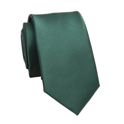 Business Jacquard Slim Tie – Classic British Solid Color