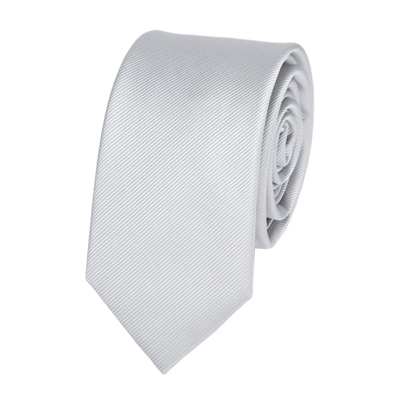 Business Jacquard Slim Tie – Classic British Solid Color
