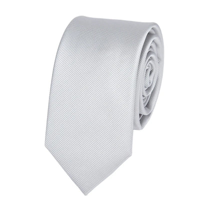 Business Jacquard Slim Tie – Classic British Solid Color