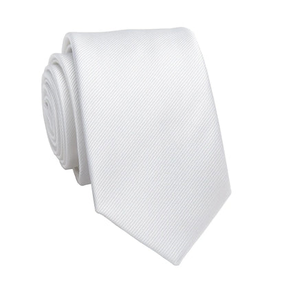 Business Jacquard Slim Tie – Classic British Solid Color