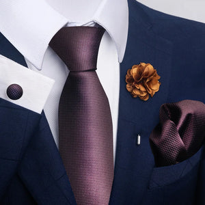 Luxury Ties Floral and Paisley Design (includes FREE flower lapel pin)