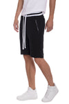 BRANDON FRENCH TERRY SHORTS- BLACK/WHITE