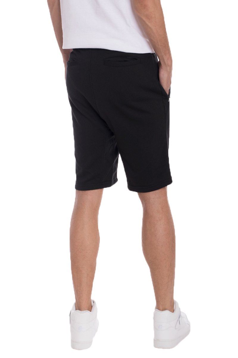 BRANDON FRENCH TERRY SHORTS- BLACK/WHITE