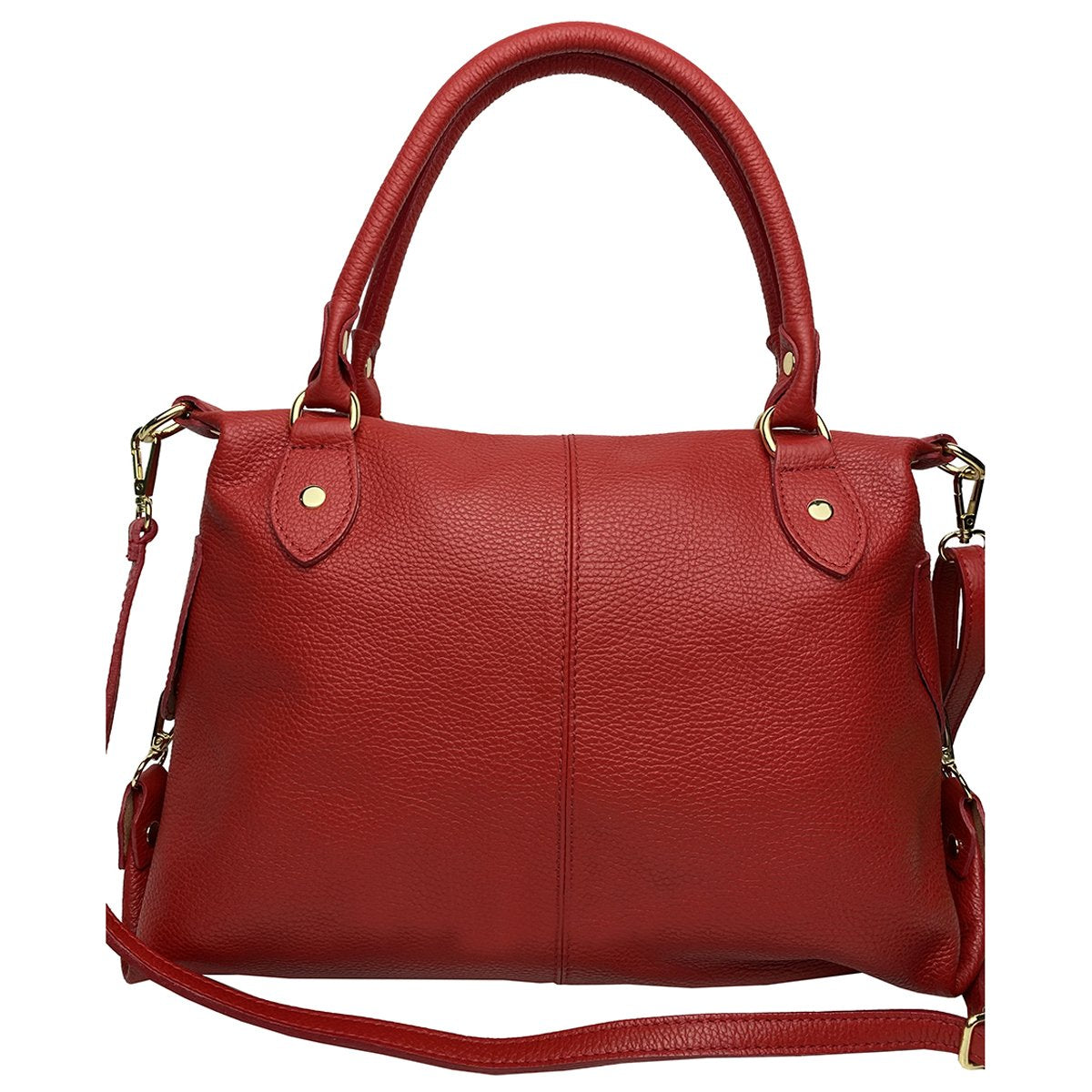 Italian Artisan SBING-DE9472-Red Women Mariza Leather Shoulder Handbag