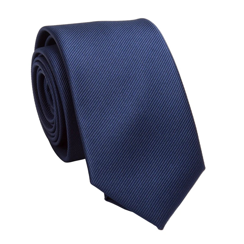 Business Jacquard Slim Tie – Classic British Solid Color