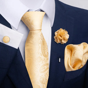 Luxury Ties Floral and Paisley Design (includes FREE flower lapel pin)