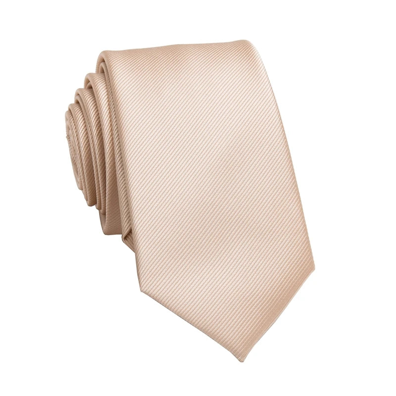 Business Jacquard Slim Tie – Classic British Solid Color