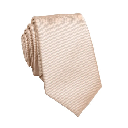 Business Jacquard Slim Tie – Classic British Solid Color