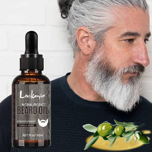 LOCKMIO Natural Beard Oil for Men | Vanilla Scent Beard Growth & Styling Care
