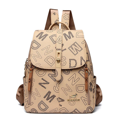 Printed Letter Leather HandBack