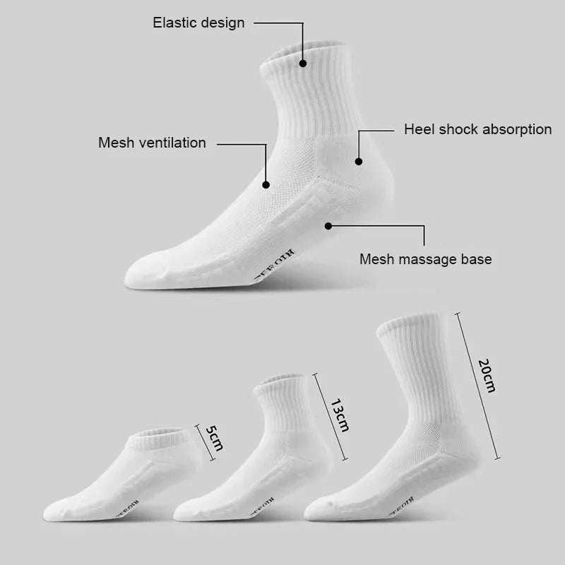 Towel-Bottom Cotton Socks