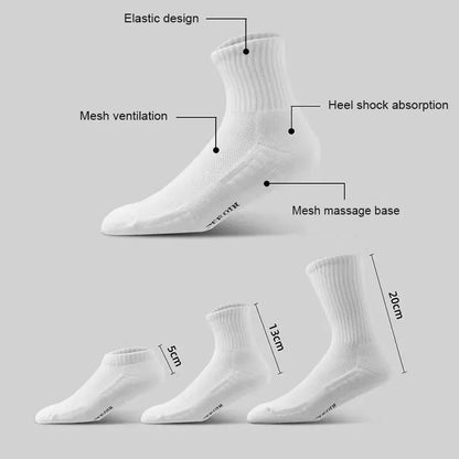 Towel-Bottom Cotton Socks