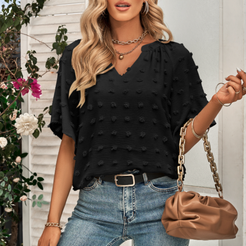 Womens V Neck Batwing Summer Top