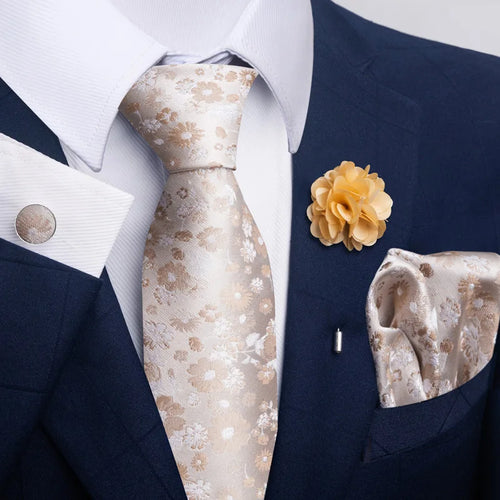 Luxury Ties Floral and Paisley Design (includes FREE flower lapel pin)