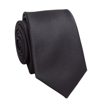 Business Jacquard Slim Tie – Classic British Solid Color
