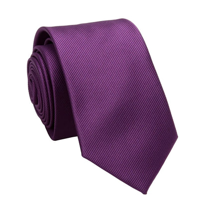 Business Jacquard Slim Tie – Classic British Solid Color