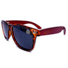 Red Bamboo Tortoise Framed Sunglasses, Polarized, Engraved