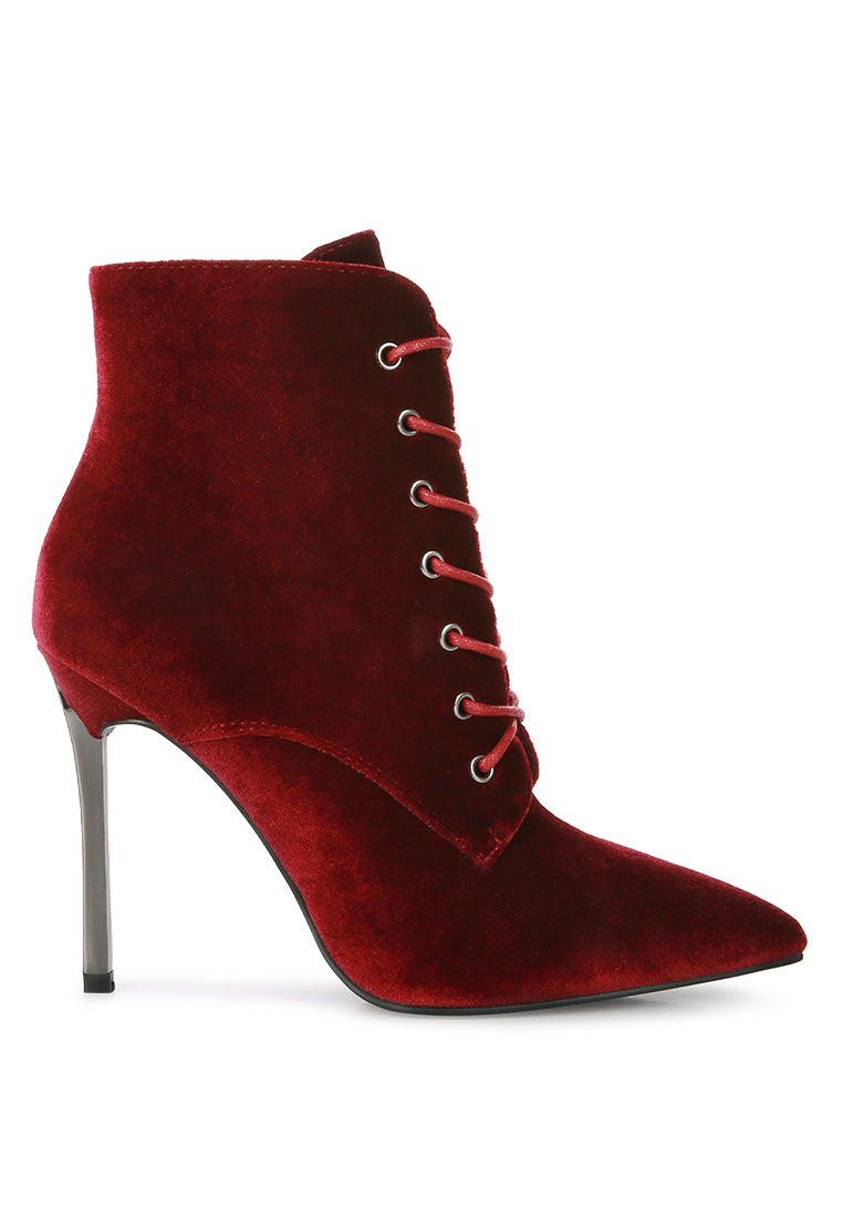 Bornsta Velvet High Heeled Velvet Boots