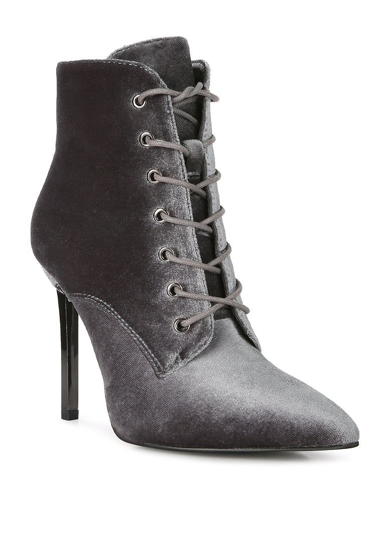 Bornsta Velvet High Heeled Velvet Boots