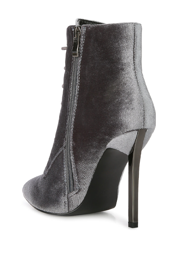 Bornsta Velvet High Heeled Velvet Boots