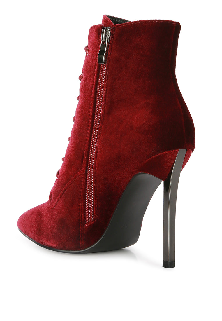 Bornsta Velvet High Heeled Velvet Boots