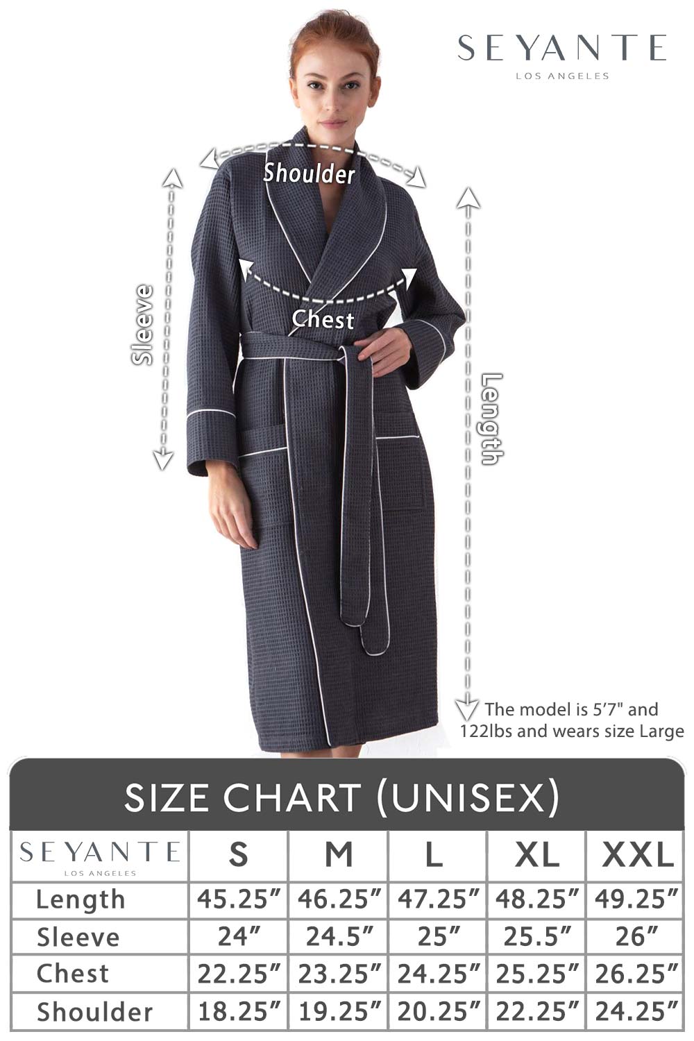 Women's Full Length Waffle Hotel Robe