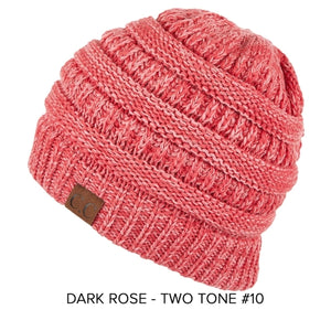 CC Two-Tone Super Soft Popular Beanies Hats