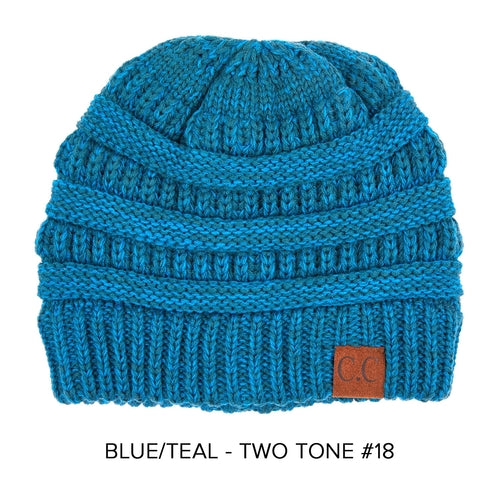 CC Two-Tone Super Soft Popular Beanies Hats