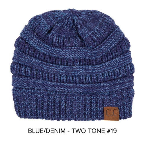 CC Two-Tone Super Soft Popular Beanies Hats