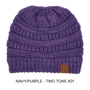 CC Two-Tone Super Soft Popular Beanies Hats