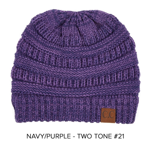 CC Two-Tone Super Soft Popular Beanies Hats