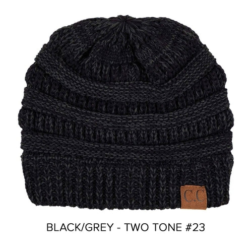 CC Two-Tone Super Soft Popular Beanies Hats