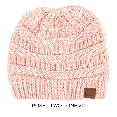 CC Two-Tone Super Soft Popular Beanies Hats