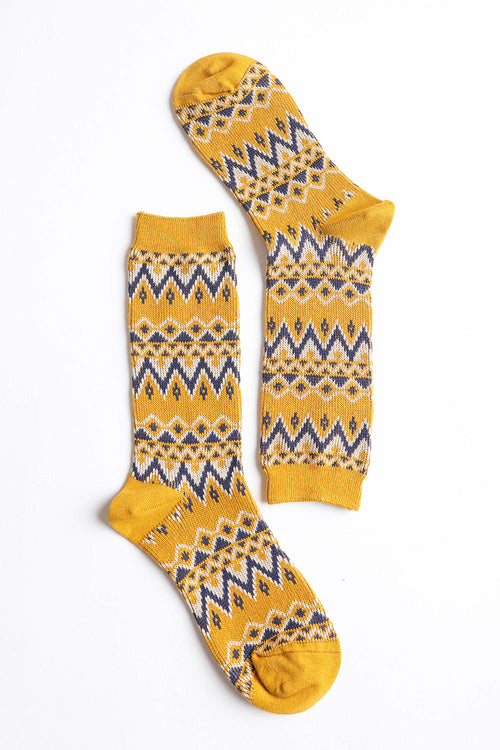 Cozy Tribal Pattern Socks