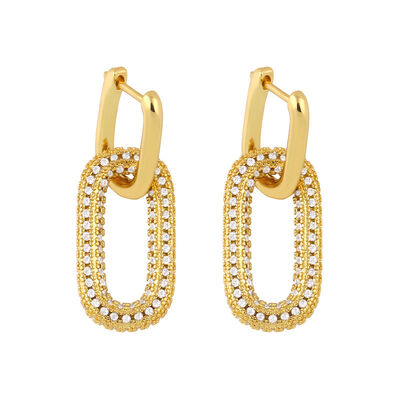 18K Gold-Plated Inland Zircon Earrings