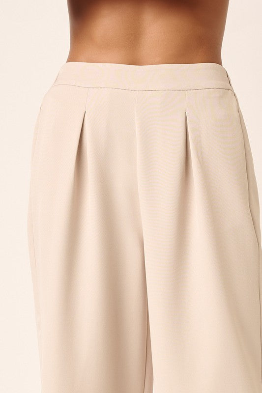 Mittoshop Inverted Pleat Detail Wide Leg Pants