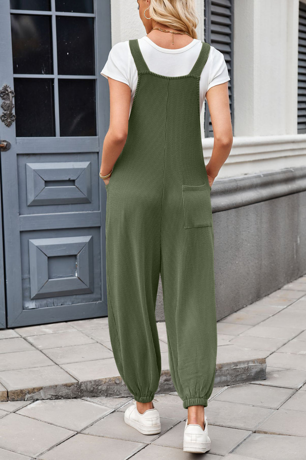 Lovelet Knotted Strap Overalls with Pockets