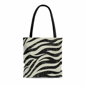 Double Sided Zebra Print Beach Shopper Tote Bag Medium