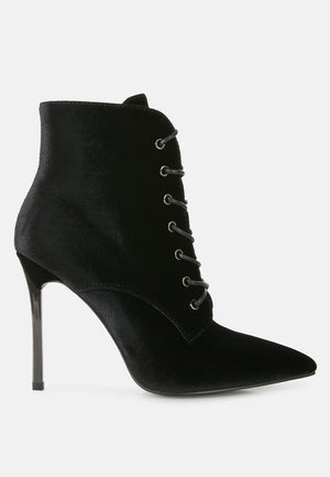 Bornsta Velvet High Heeled Velvet Boots