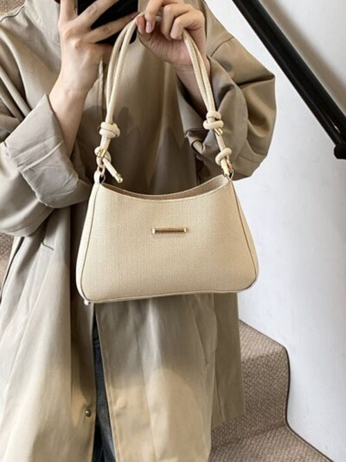 PU Leather Knotted Strap Handbag