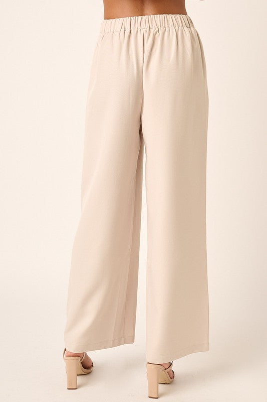 Mittoshop Inverted Pleat Detail Wide Leg Pants