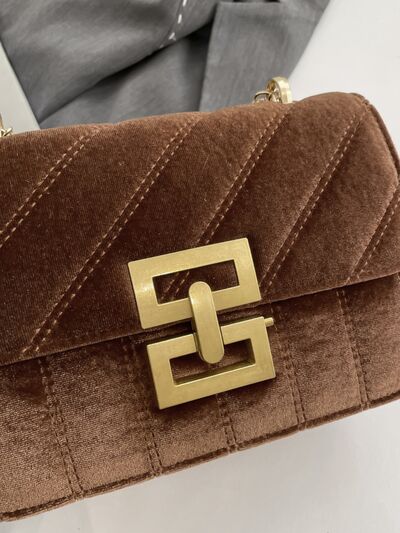 Solid Color Chain Shoulder Bag